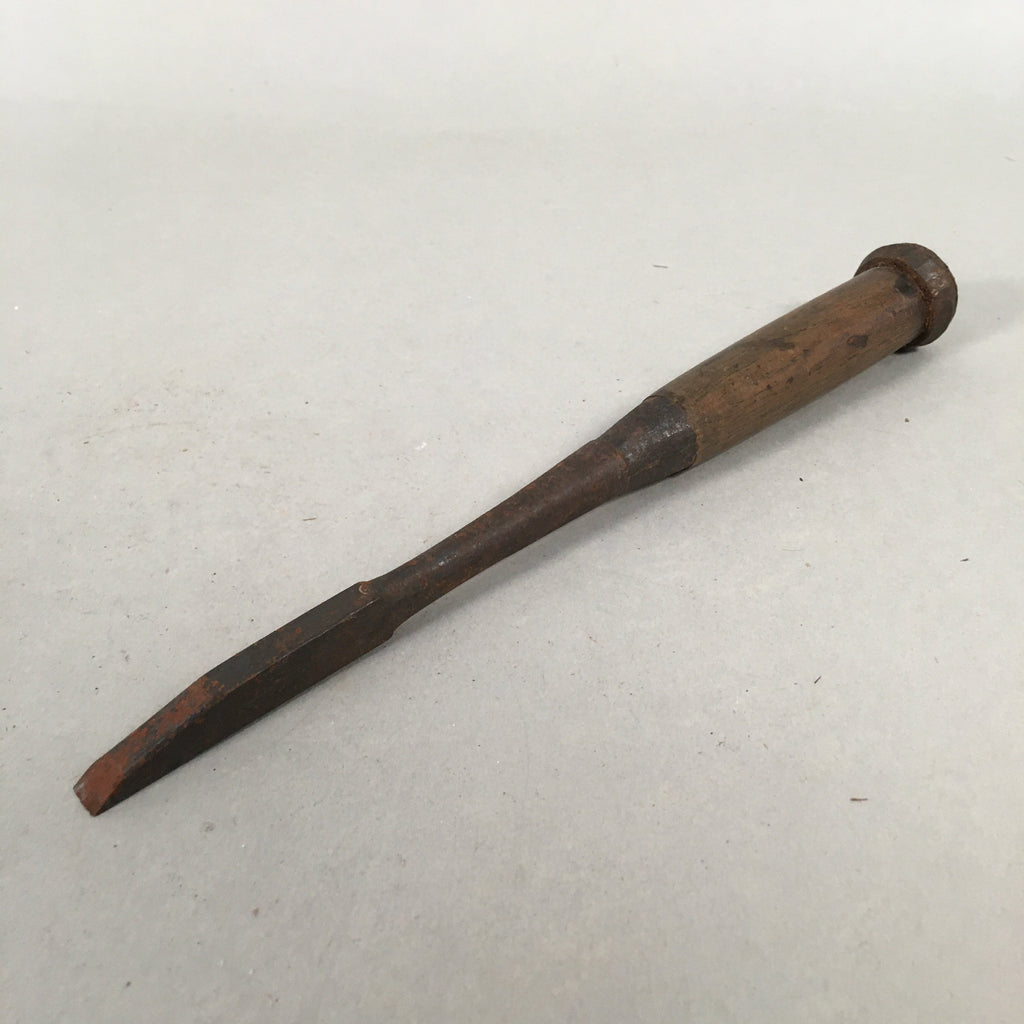Japanese Chisel Nomi Carpentry Vtg Woodworking Tool 22 cm Blade 10 mm T175