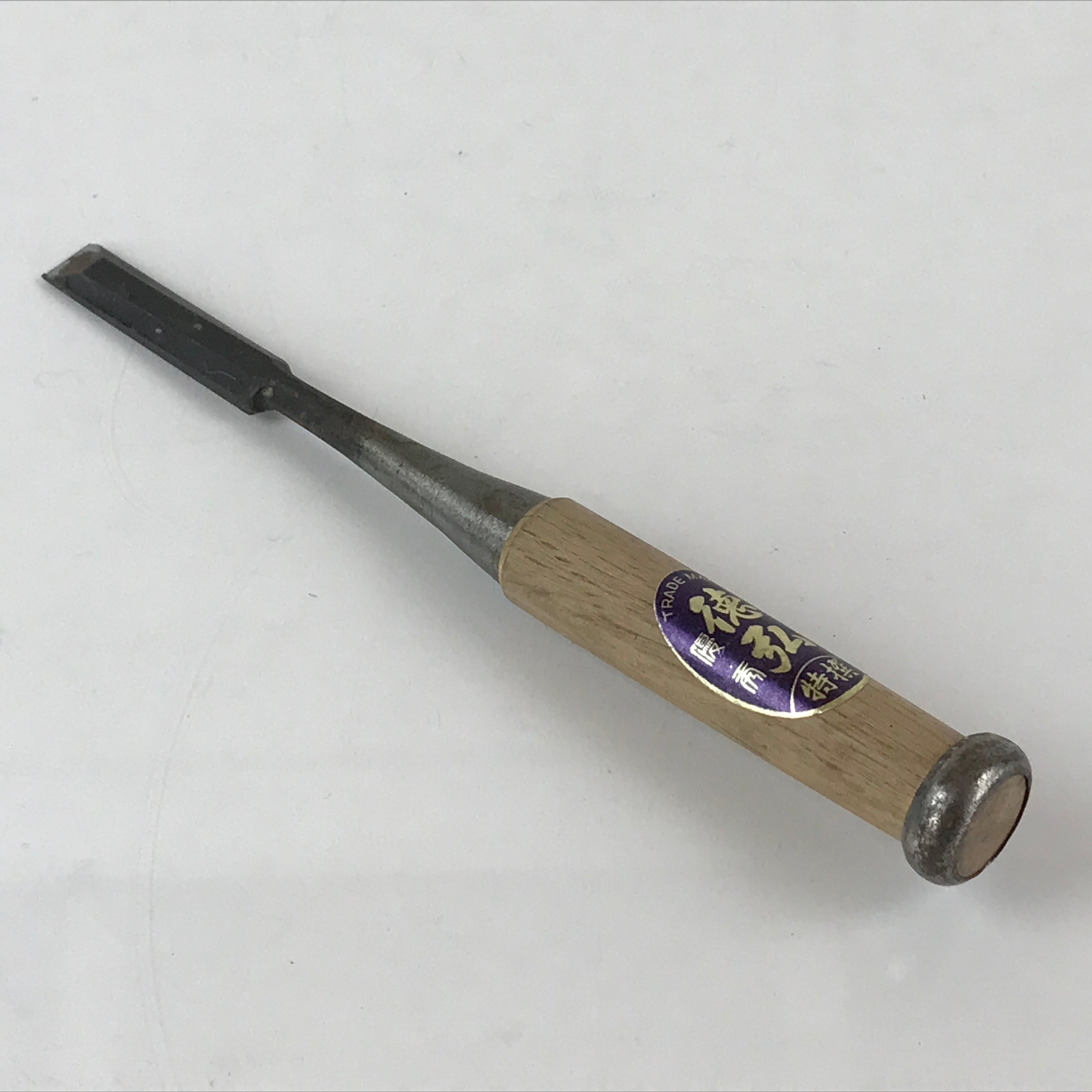 Japanese Chisel Nomi Carpentry Vtg Woodworking Tool 22 cm Blade 12 mm T256