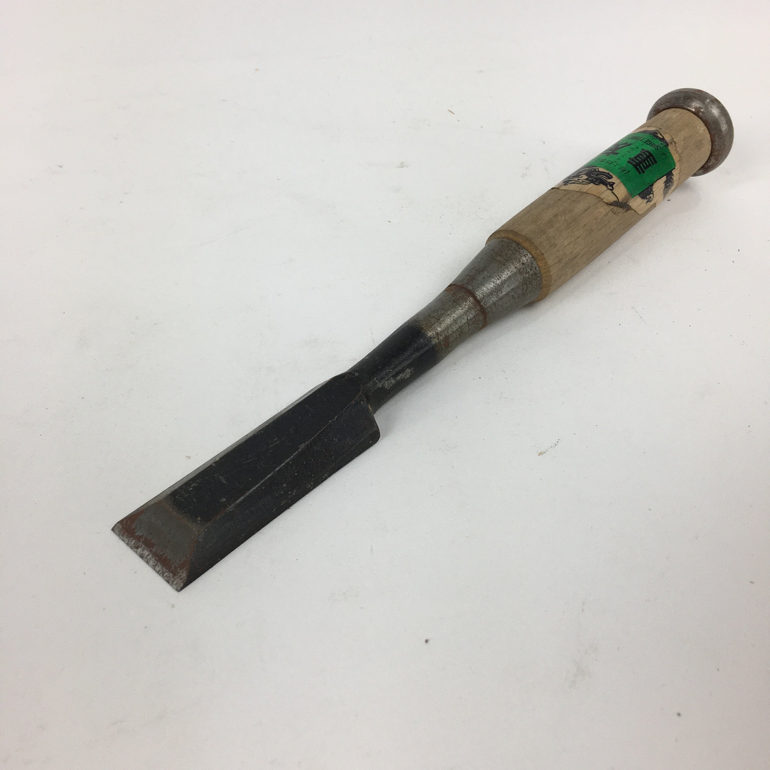 Japanese Chisel Nomi Carpentry Vtg Woodworking Tool 22 cm Blade 25 mm T214