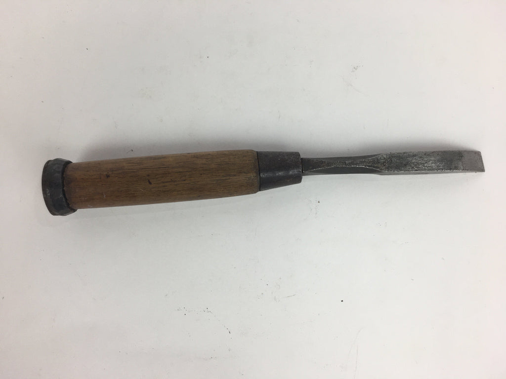 Japanese Chisel Nomi Carpentry Vtg Woodworking Tool 23.5 cm Blade 11 mm T206