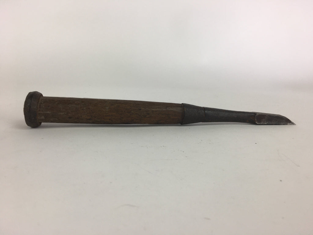 Japanese Chisel Nomi Carpentry Vtg Woodworking Tool 25.7 cm Blade 12 mm T205