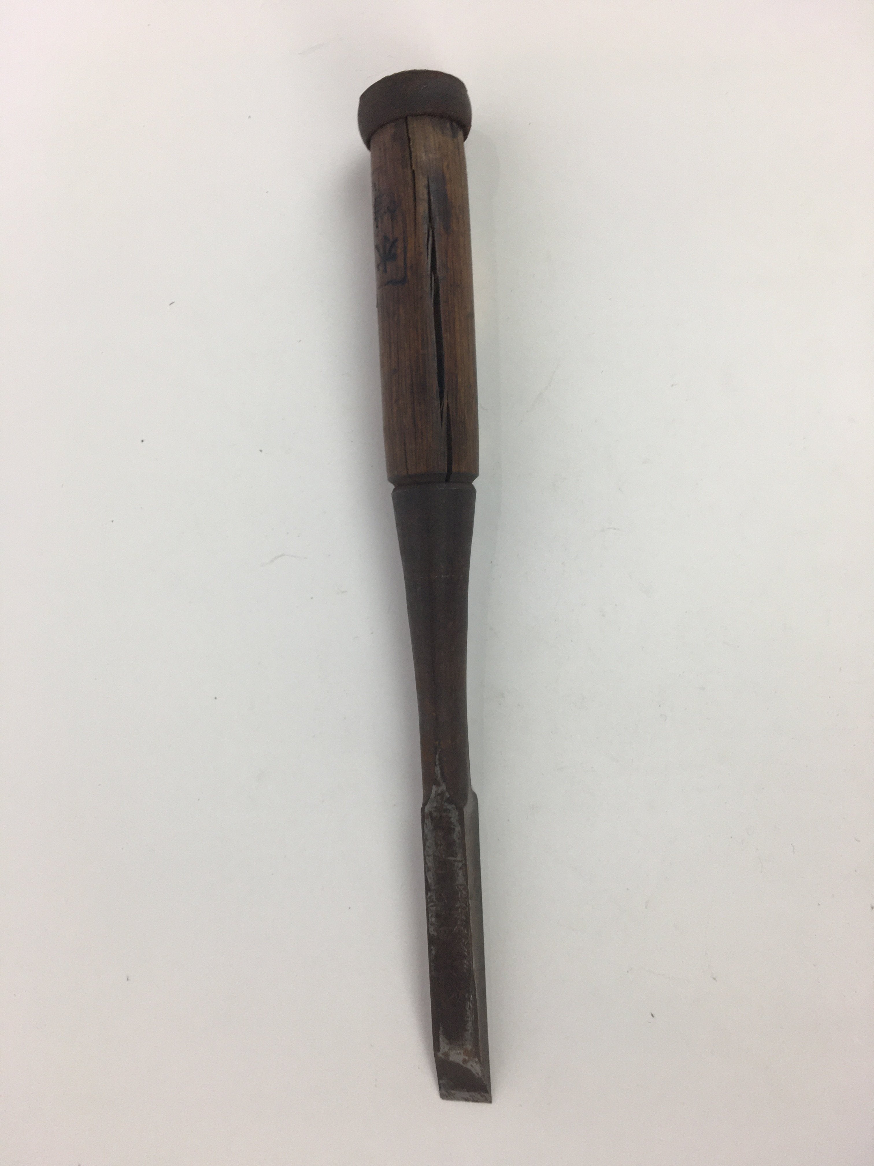 Japanese Chisel Nomi Carpentry Vtg Woodworking Tool 29.3 cm Blade 15 mm T196
