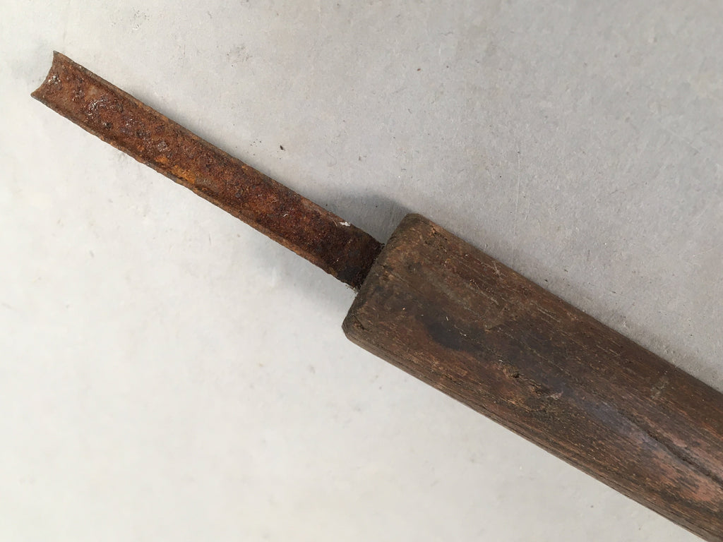Japanese Chisel Nomi Carpentry Vtg Woodworking Tool 33cm Blade 8mm T149