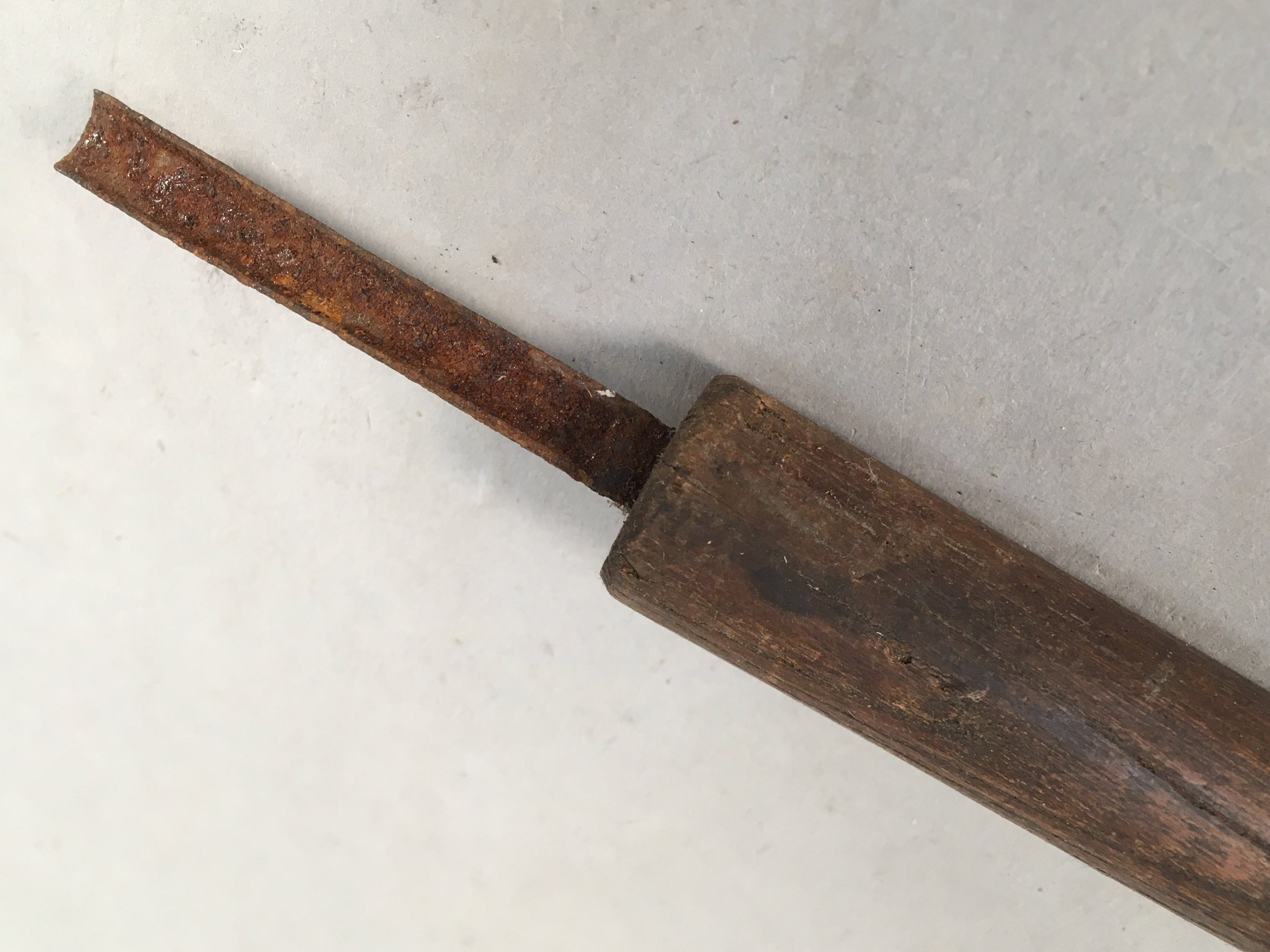Japanese Chisel Nomi Carpentry Vtg Woodworking Tool 33cm Blade 8mm T149