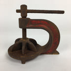 Japanese Clamp Carpentry Tool Vtg Woodworking Fixed Compression Iron Metal T213