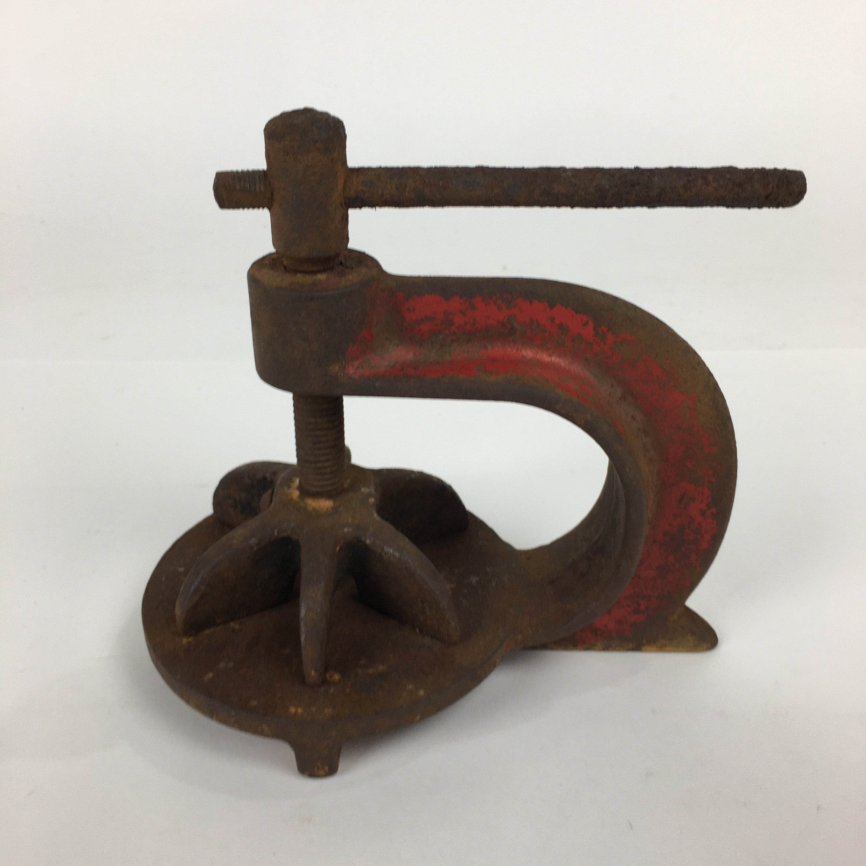 Japanese Clamp Carpentry Tool Vtg Woodworking Fixed Compression Iron Metal T213