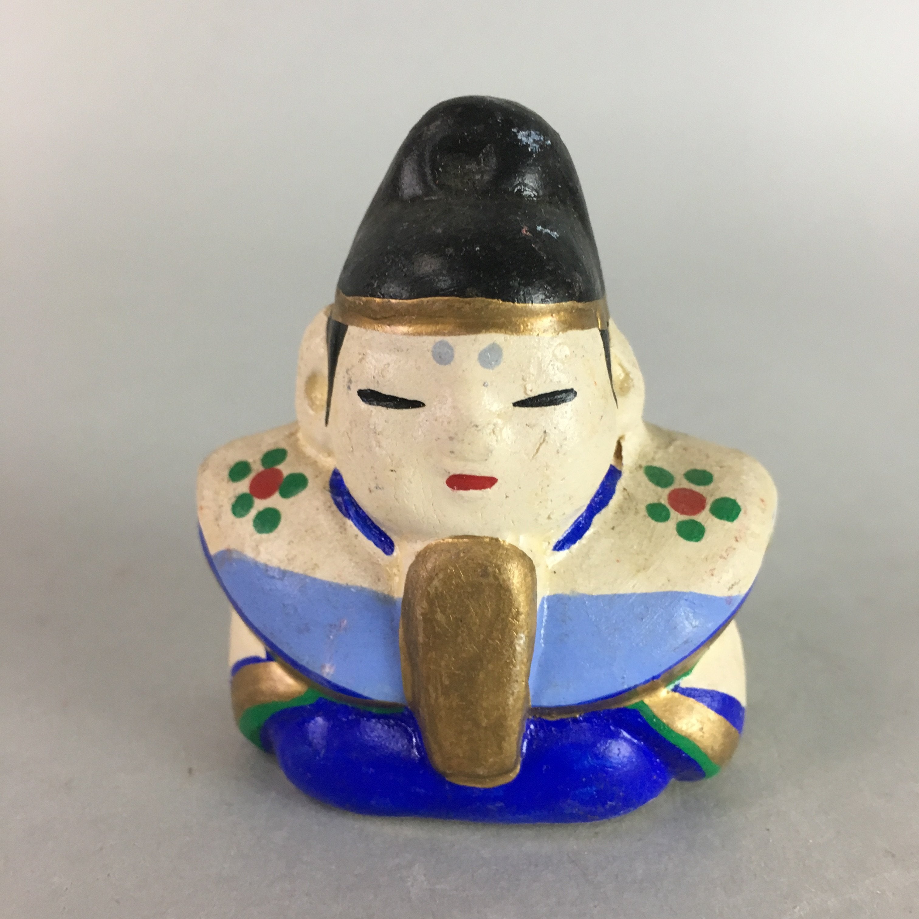 Japanese Clay Bell Dorei Ceramic Kimono Girl Lucky Charm Pottery DR228