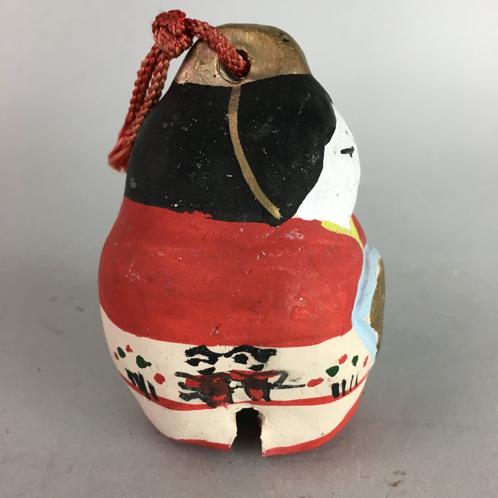 Japanese Clay Bell Dorei Pottery Ceramic Kimono Girl Lucky Charm Pottery DR201