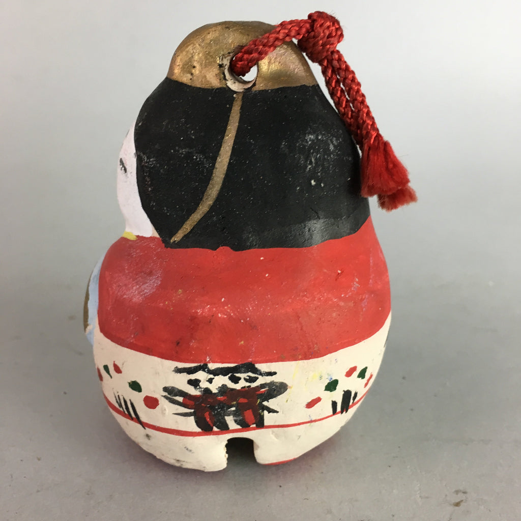 Japanese Clay Bell Dorei Pottery Ceramic Kimono Girl Lucky Charm Pottery DR201
