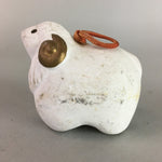 Japanese Clay Bell Dorei Pottery Ceramic White Sheep Lucky Charm Pottery DR209