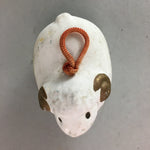 Japanese Clay Bell Dorei Pottery Ceramic White Sheep Lucky Charm Pottery DR209