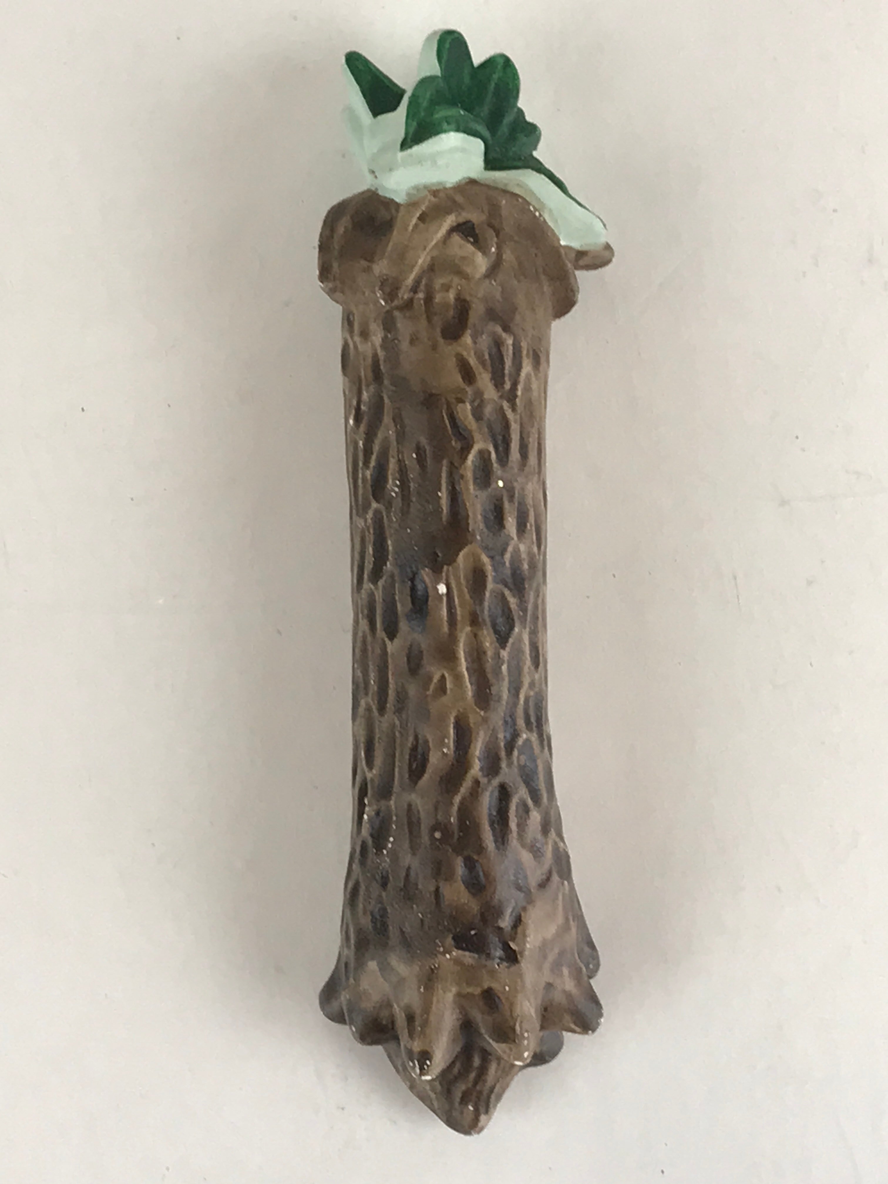 Japanese Clay Bell Dorei Tsuchi-Suzu Burdock Vegetable Ceramic Doll Amulet DR465