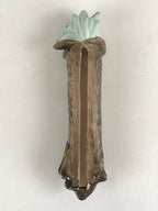 Japanese Clay Bell Dorei Tsuchi-Suzu Burdock Vegetable Ceramic Doll Amulet DR465