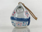 Japanese Clay Bell Dorei Tsuchi-Suzu Ceramic Baby Vtg Porcelain White Amulet DR4