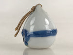 Japanese Clay Bell Dorei Tsuchi-Suzu Ceramic Baby Vtg Porcelain White Amulet DR4