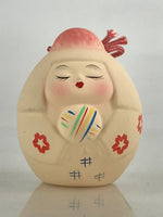 Japanese Clay Bell Dorei Tsuchi-Suzu Ceramic Doll Amulet Geisha Local Toys DR417