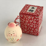 Japanese Clay Bell Dorei Tsuchi-Suzu Ceramic Doll Amulet Geisha Local Toys DR417
