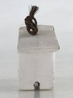 Japanese Clay Bell Dorei Tsuchi-Suzu Ceramic Doll Awaji Suisenkyo White Amulet D