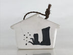 Japanese Clay Bell Dorei Tsuchi-Suzu Ceramic Doll Awaji Suisenkyo White Amulet D