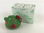 Japanese Clay Bell Dorei Tsuchi-Suzu Ceramic Doll Zodiac Green Dragon Amulet DR4