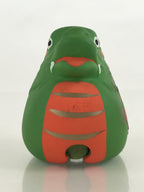 Japanese Clay Bell Dorei Tsuchi-Suzu Ceramic Doll Zodiac Green Dragon Amulet DR4