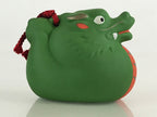 Japanese Clay Bell Dorei Tsuchi-Suzu Ceramic Doll Zodiac Green Dragon Amulet DR4