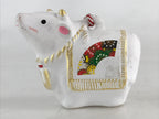 Japanese Clay Bell Dorei Tsuchi-Suzu Ceramic Doll Zodiac Symbol Cow Amulet DR441