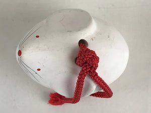 Japanese Clay Bell Dorei Tsuchi-Suzu Ceramic Doll Zodiac Symbol Mouse Amulet DR4