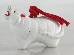 Japanese Clay Bell Dorei Tsuchi-Suzu Ceramic Doll Zodiac Symbol Tiger Amulet DR4