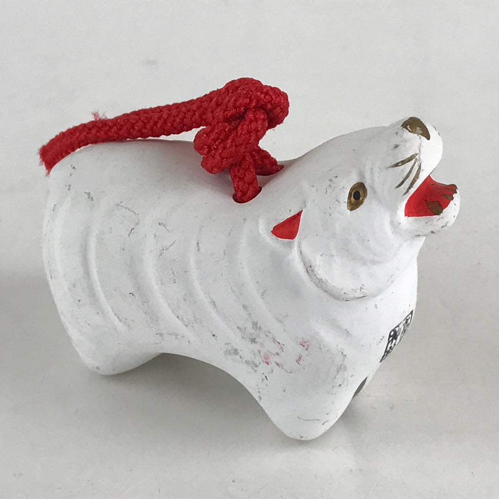 Japanese Clay Bell Dorei Tsuchi-Suzu Ceramic Doll Zodiac Symbol Tiger Amulet DR4