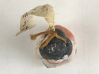Japanese Clay Bell Dorei Tsuchi-Suzu Ceramic Geisha Kimono Girl Doll Vtg Amulet