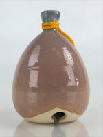 Japanese Clay Bell Dorei Tsuchi-Suzu Ceramic Hagi Ware Vtg Sake Bottle Amulet DR