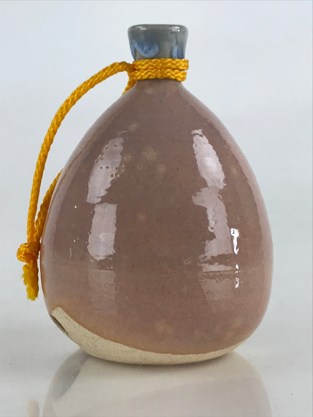 Japanese Clay Bell Dorei Tsuchi-Suzu Ceramic Hagi Ware Vtg Sake Bottle Amulet DR