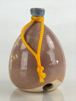 Japanese Clay Bell Dorei Tsuchi-Suzu Ceramic Hagi Ware Vtg Sake Bottle Amulet DR