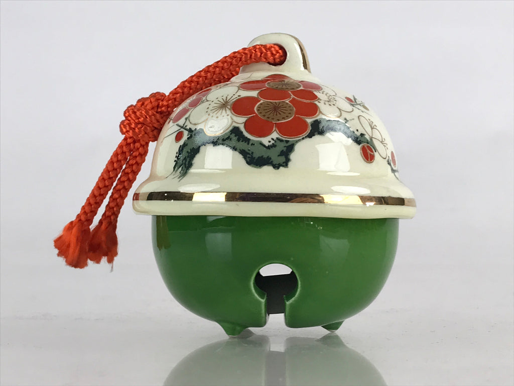 Japanese Clay Bell Dorei Tsuchi-Suzu Ceramic Kutani Ware Izumi Doll Vtg Amulet DR430