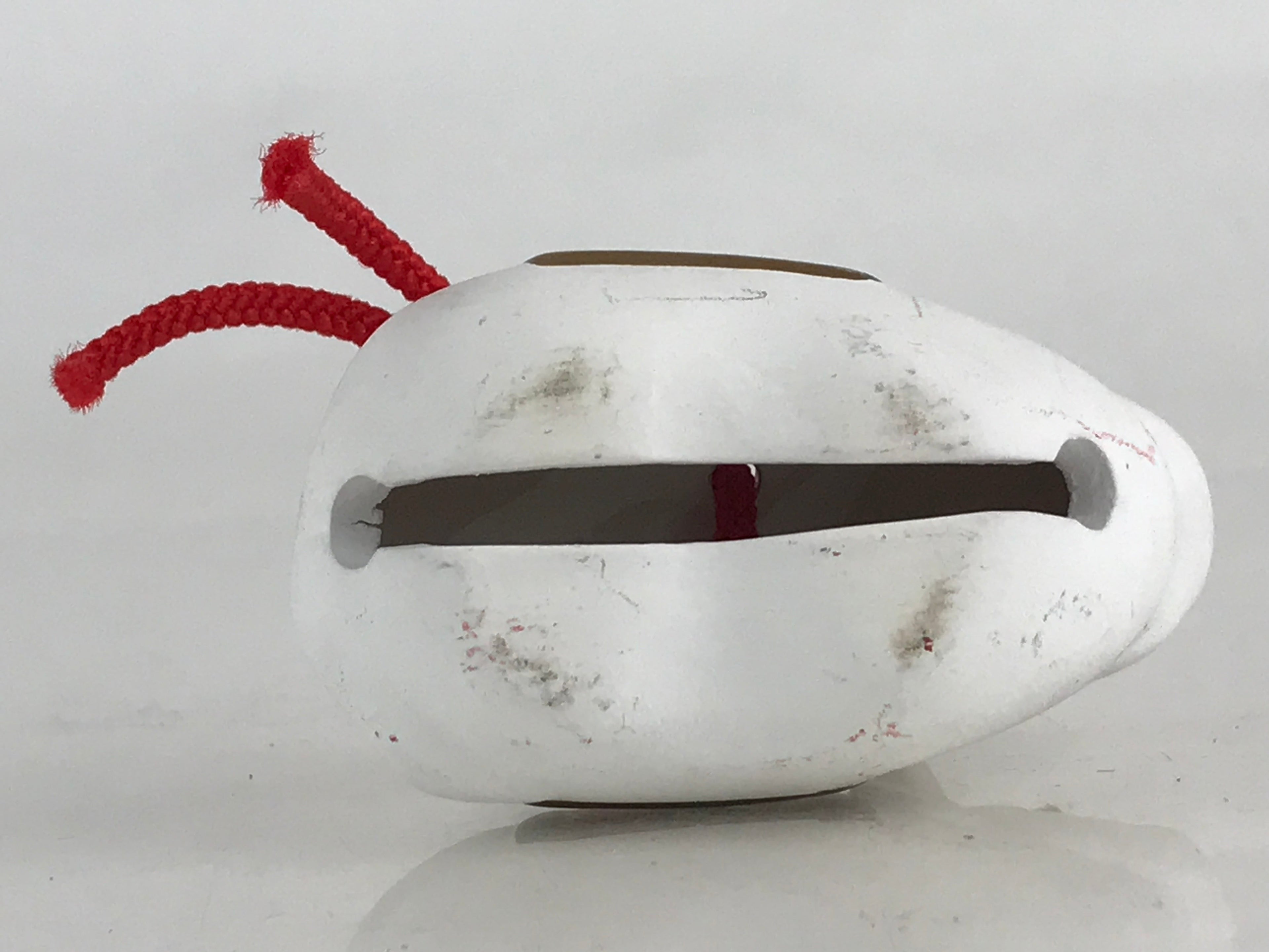 Japanese Clay Bell Dorei Tsuchi-Suzu Doll Zodiac Symbol White Cow Amulet DR438