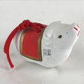 Japanese Clay Bell Dorei Tsuchi-Suzu Doll Zodiac Symbol White Cow Amulet DR438