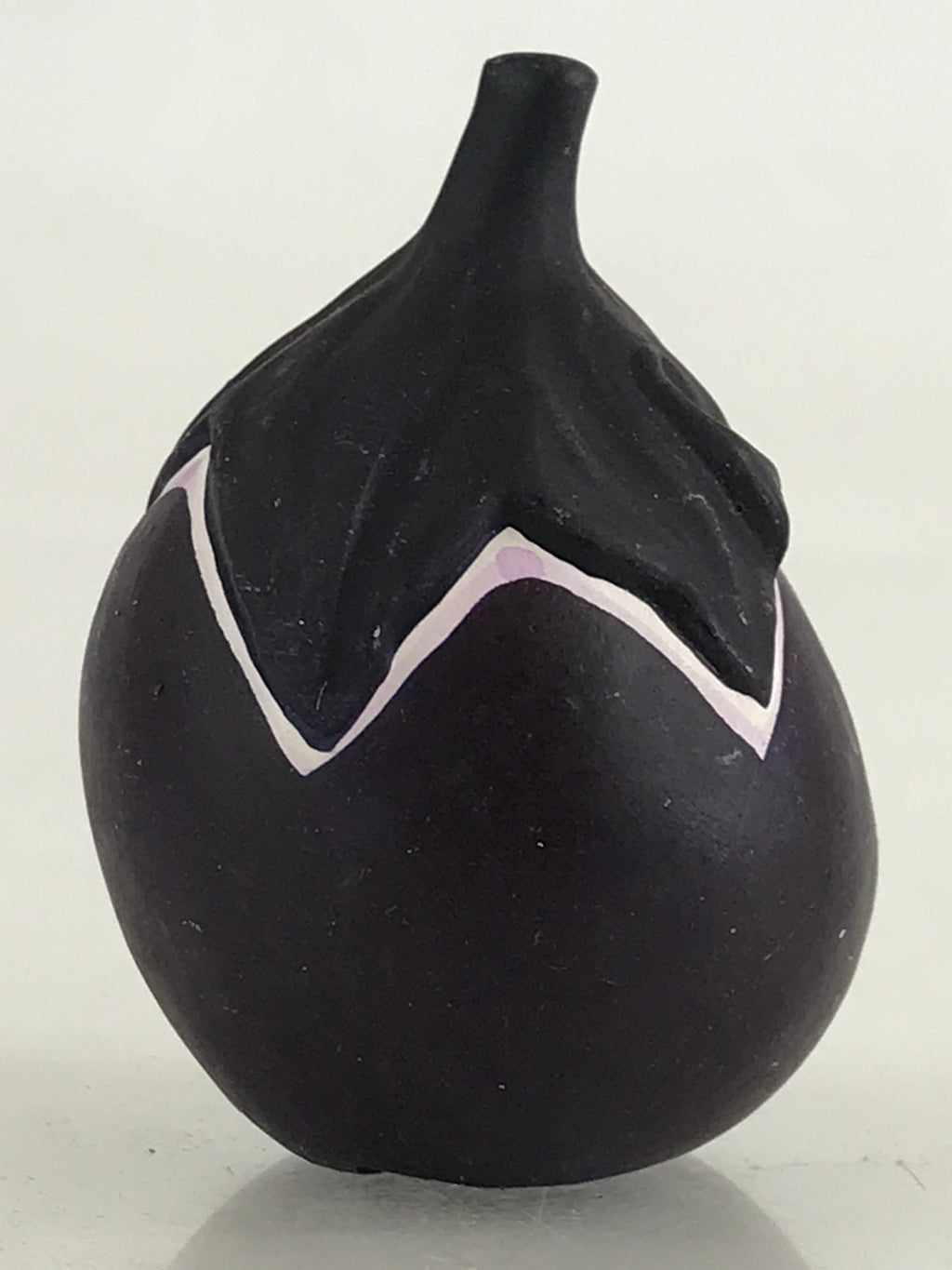 Japanese Clay Bell Dorei Tsuchi-Suzu Eggplant Vegetable Ceramic Doll Amulet DR46
