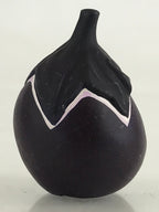 Japanese Clay Bell Dorei Tsuchi-Suzu Eggplant Vegetable Ceramic Doll Amulet DR46