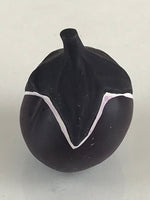 Japanese Clay Bell Dorei Tsuchi-Suzu Eggplant Vegetable Ceramic Doll Amulet DR46