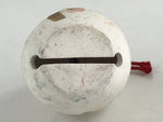 Japanese Clay Bell Dorei Tsuchi-Suzu Himedaruma Doll Princess Vtg White Amulet D