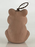Japanese Clay Bell Dorei Tsuchi-Suzu Kaeru Frog Clay Doll Vtg Hida Gifu Amulet D