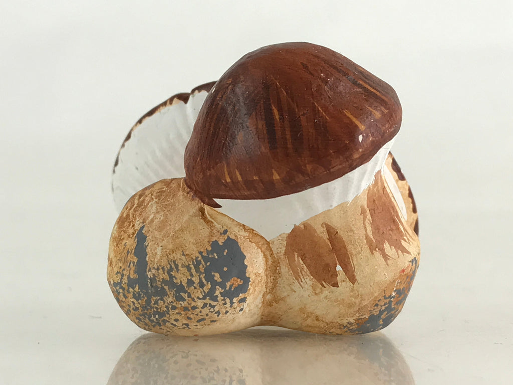 Japanese Clay Bell Dorei Tsuchi-Suzu Mushroom Vegetable Ceramic Doll Amulet DR47