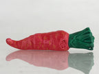 Japanese Clay Bell Dorei Tsuchi-Suzu Red Carrot Ninjin Vegetable Ceramic Amulet