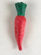 Japanese Clay Bell Dorei Tsuchi-Suzu Red Carrot Ninjin Vegetable Ceramic Amulet