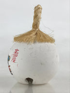 Japanese Clay Bell Dorei Tsuchi-Suzu Vtg Kyoto-Gosho Takamikura White Round DR43