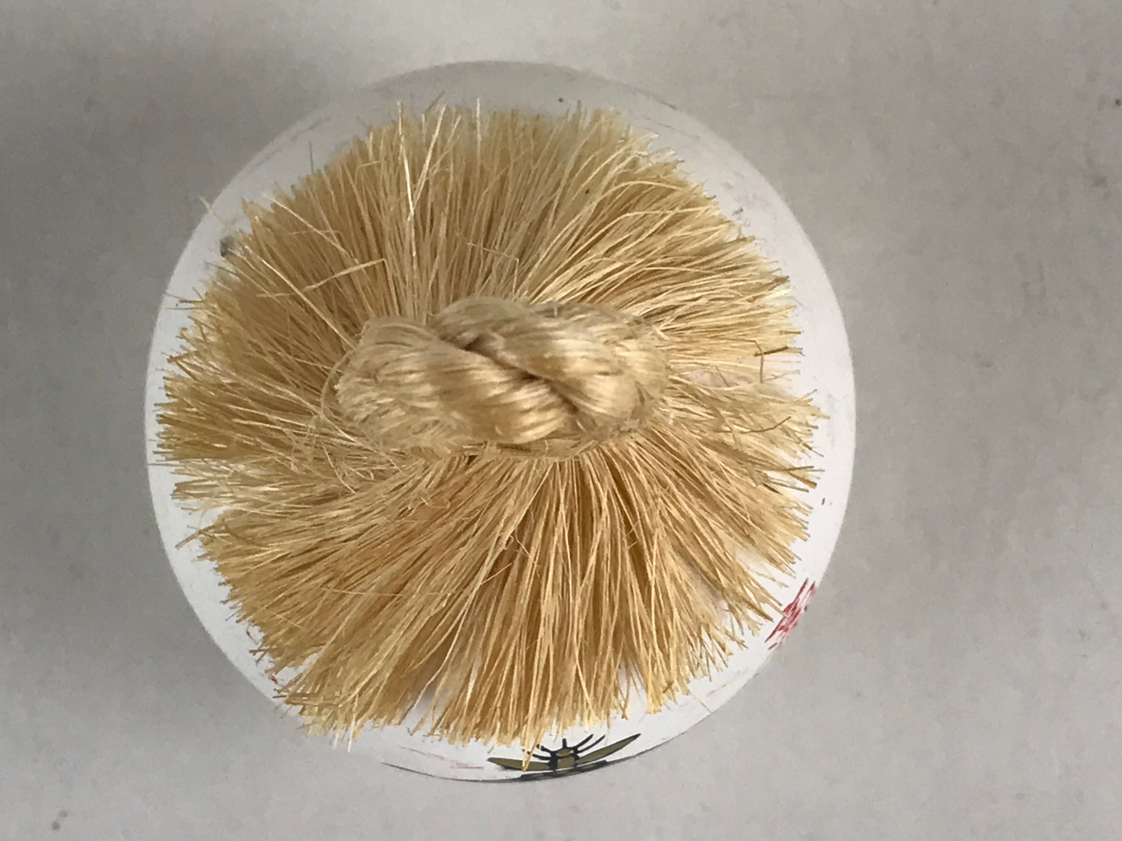 Japanese Clay Bell Dorei Tsuchi-Suzu Vtg Kyoto-Gosho Takamikura White Round DR43