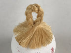 Japanese Clay Bell Dorei Tsuchi-Suzu Vtg Kyoto-Gosho Takamikura White Round DR43