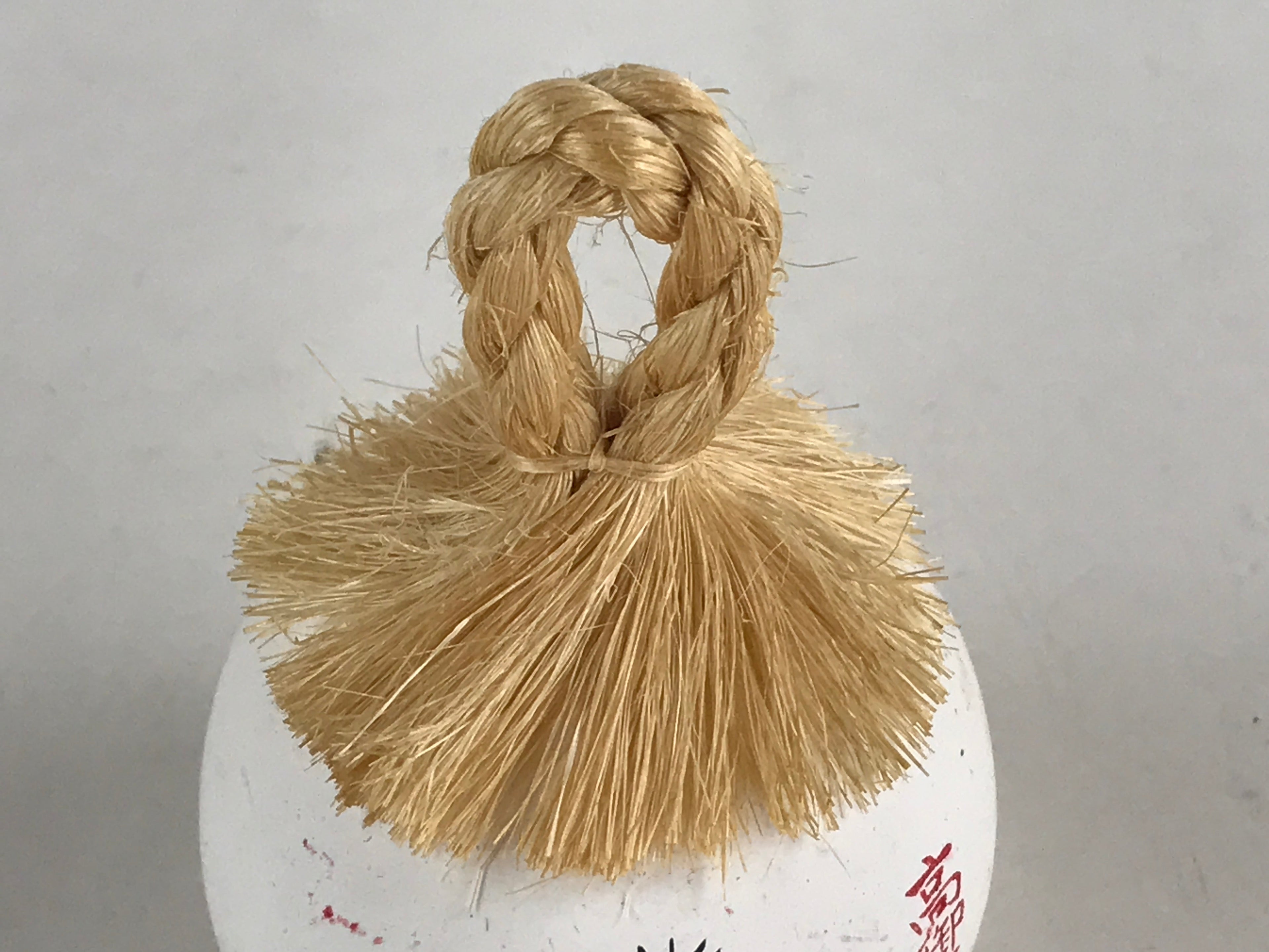 Japanese Clay Bell Dorei Tsuchi-Suzu Vtg Kyoto-Gosho Takamikura White Round DR43