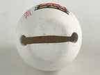 Japanese Clay Bell Dorei Tsuchi-Suzu Vtg Kyoto-Gosho Takamikura White Round DR43